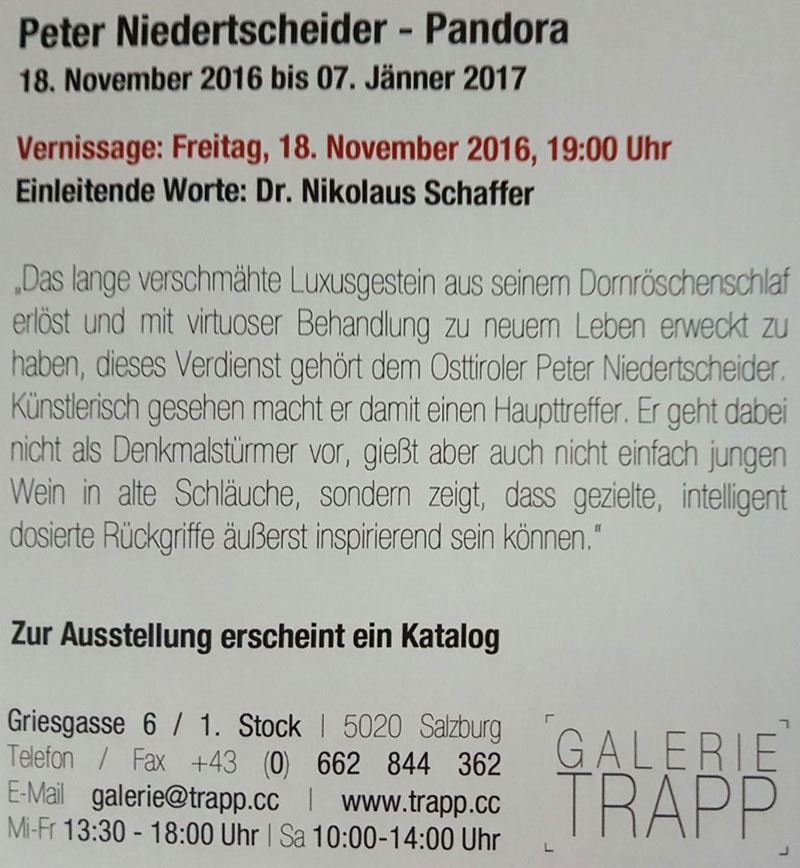 Ausstellung Niedertscheider